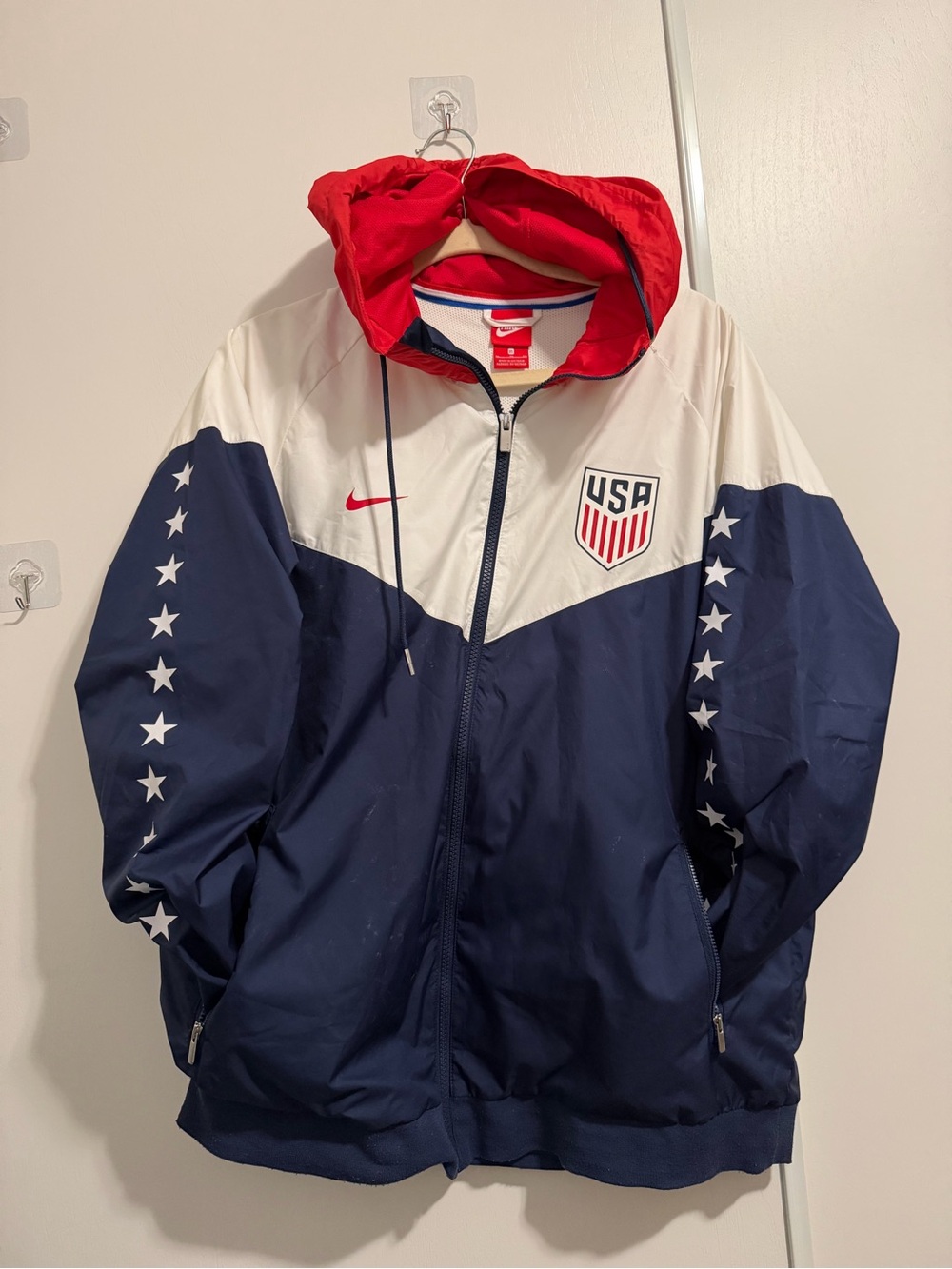 Nike Red, White & Navy Team Zip Jacket